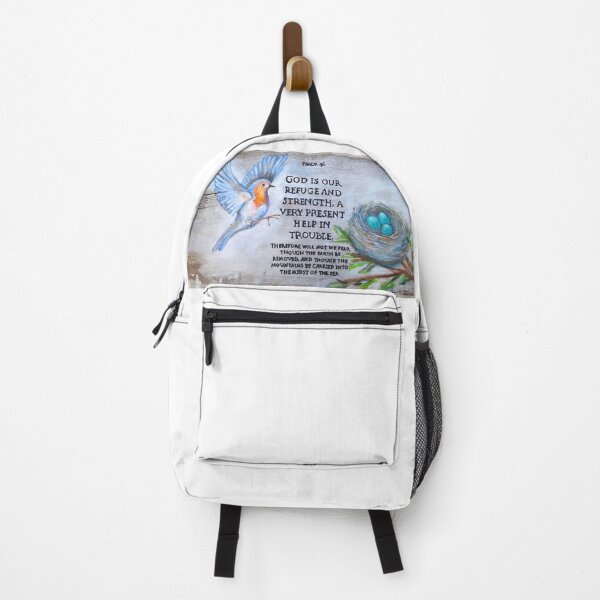 Item preview, Psalm 46 painted sign, bird with nest designed and sold by Stephanie Skeem.