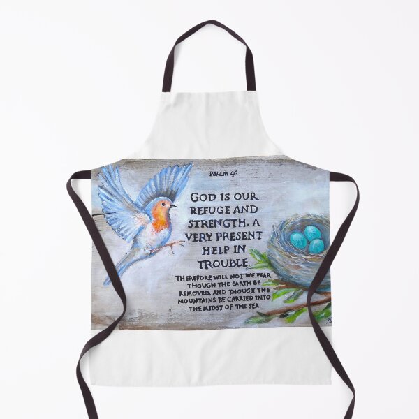 Item preview, Psalm 46 painted sign, bird with nest designed and sold by Stephanie  Skeem.