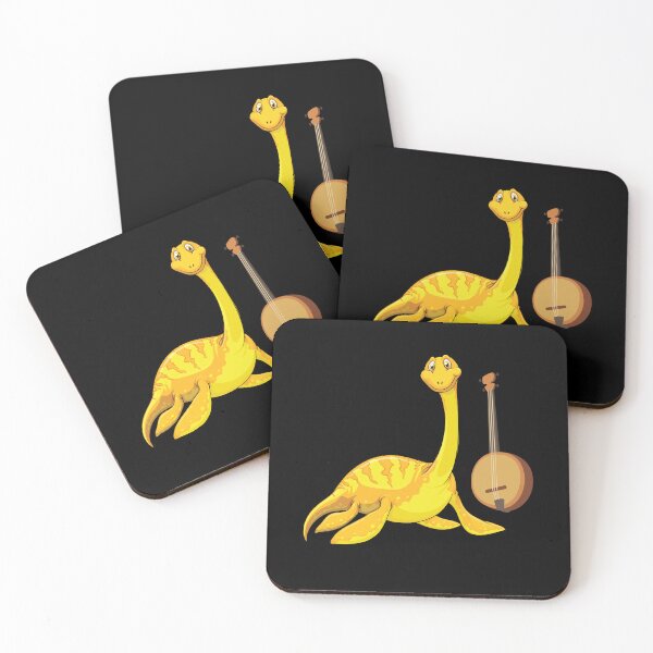 Item preview, Dinosaur Playing Banjo ,Funny Good Dinosaur Banjo Lovers Yellow Cute Dinosaur Art designed and sold by pedrored369.