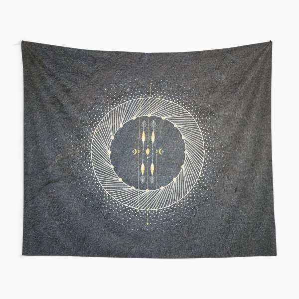 Karmic Light Code - Awakening (Black Stone Background) Tapestry