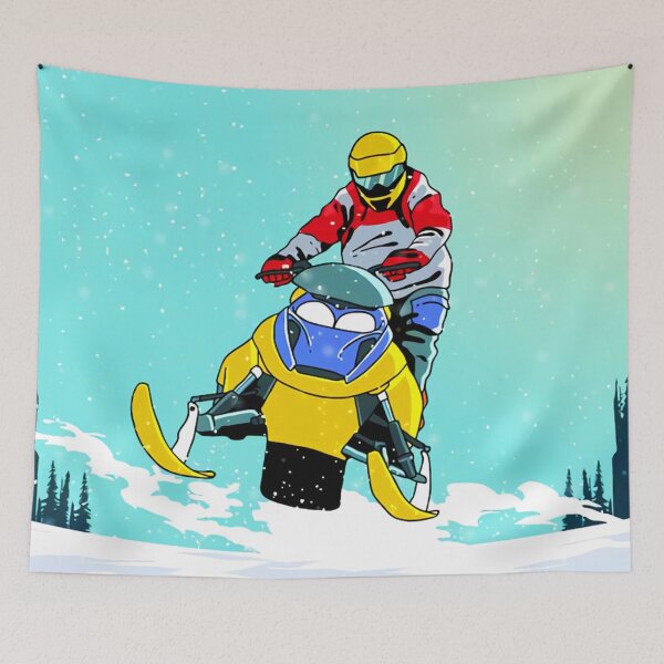 Item preview, Retro Riding Snowmobile designed and sold by Miguelousa.