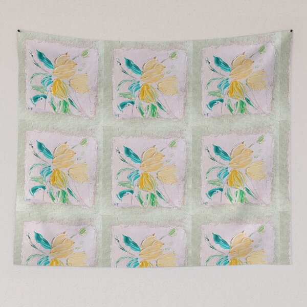 Item preview, Floral Square in Oils No. 3 designed and sold by Praline Creative.