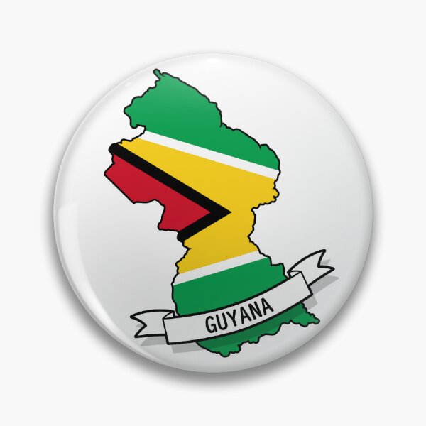 Item preview, Guyana Flag Map designed and sold by Koi-Art.