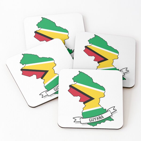 Item preview, Guyana Flag Map designed and sold by Koi-Art.