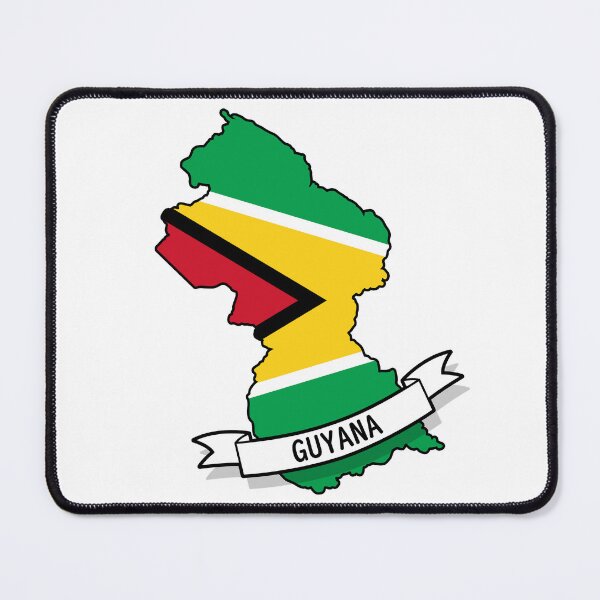 Item preview, Guyana Flag Map designed and sold by Koi-Art.