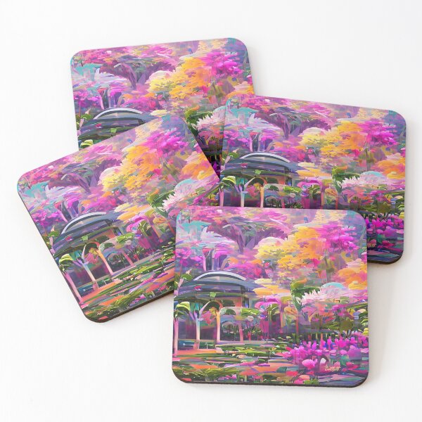 Item preview, Landscape Painting of Modern Art Impressionism - Painting of Botanical Garden designed and sold by CattlettArt.