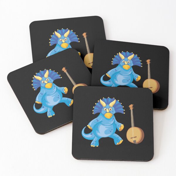 Item preview, Dinosaur Playing Banjo ,Funny Good Dinosaur Banjo Lovers Blue Design designed and sold by pedrored369.