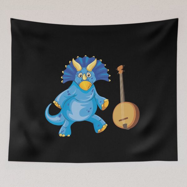 Item preview, Dinosaur Playing Banjo ,Funny Good Dinosaur Banjo Lovers Blue Design designed and sold by pedrored369.