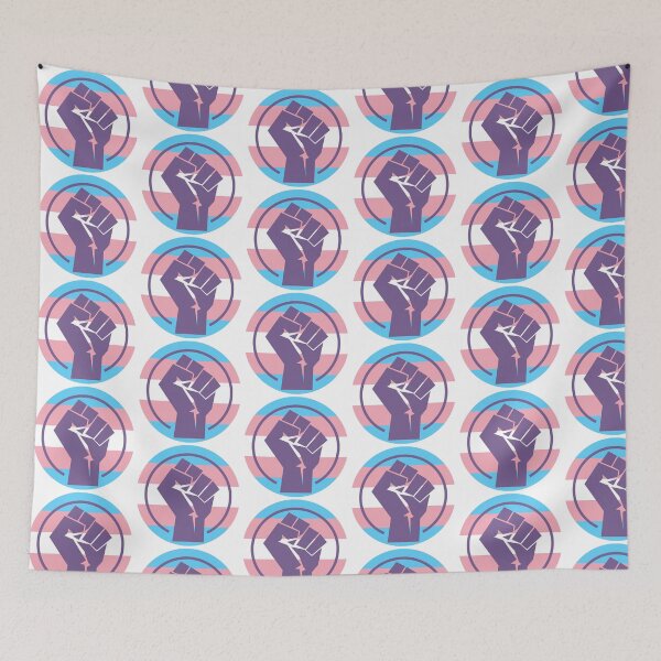 Item preview, Resistance Fist "Trans Flag" designed and sold by itsmebecca.