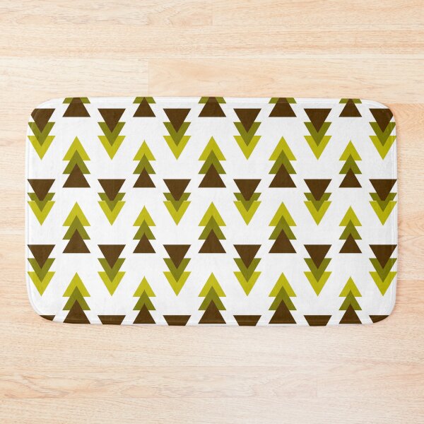 Item preview, Deco Mid Mod Tree Pattern Print Green Sage Citron Lime Forest Brown Bohemian Native Ethnic Trees  designed and sold by Shayna Westfall.