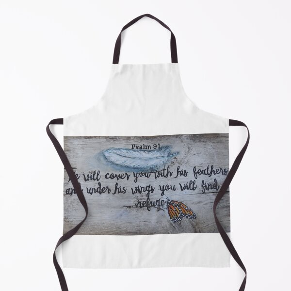 Item preview, Psalm 91 he will cover you with his feathers and monarch butterfly sign designed and sold by Stephanie Skeem.
