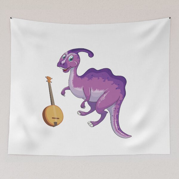 Artikelvorschau, Dinosaurier, der Banjo spielt, lustige gute lila Dinosaurier-Banjo-Liebhaber Art entworfen und verkauft von pedrored369.