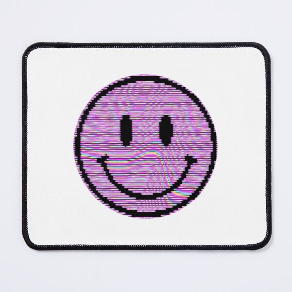 Item preview, Glitch Smiley Face Purple Scan Lines designed and sold by outkast-oasis.