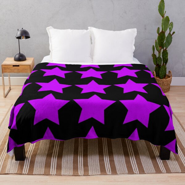Item preview, Purple stars on black background: gift idea, decor, accent piece, home, office, work space, birthday designed and sold by Becky Hunter.