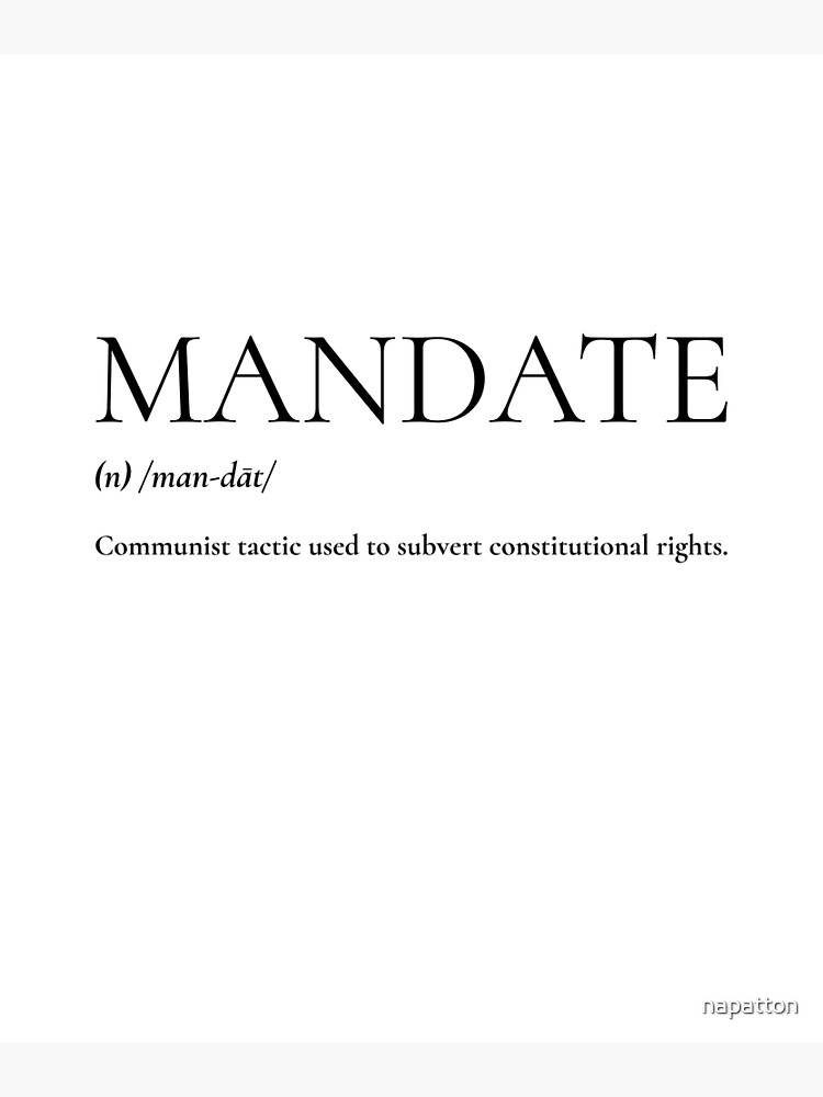 "Sarcastic Mandate Definition" Poster for Sale by napatton Redbubble