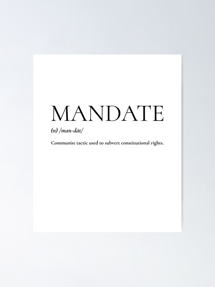 "Sarcastic Mandate Definition" Poster for Sale by napatton Redbubble