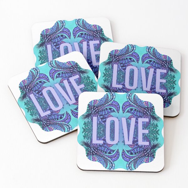 Item preview, Lavender Love on abstract botanical with purples and teals. designed and sold by Mary Egan.