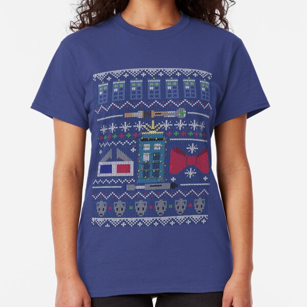 Doctor Who Tardis Ho Ho Ho Christmas Knit Mens Sweatshirt