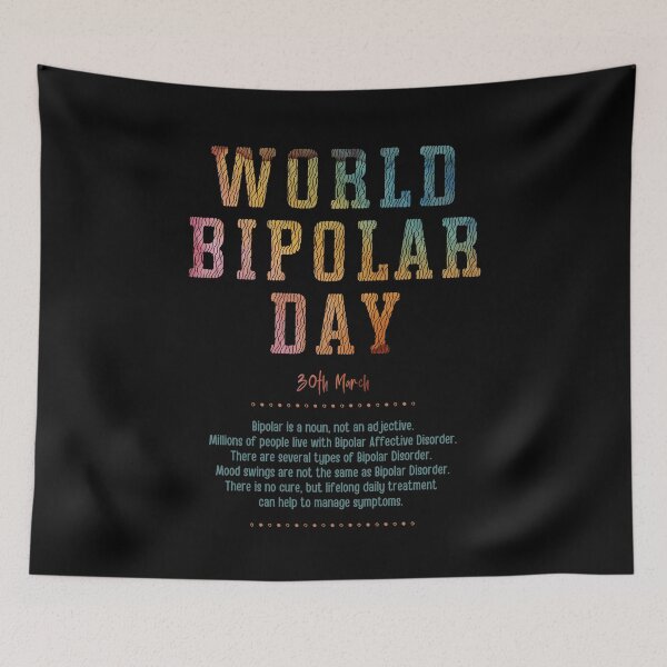 Item preview, World Bipolar Day 30th March 2022. Raising awareness and helping to fight the stigma.  designed and sold by Orianah.