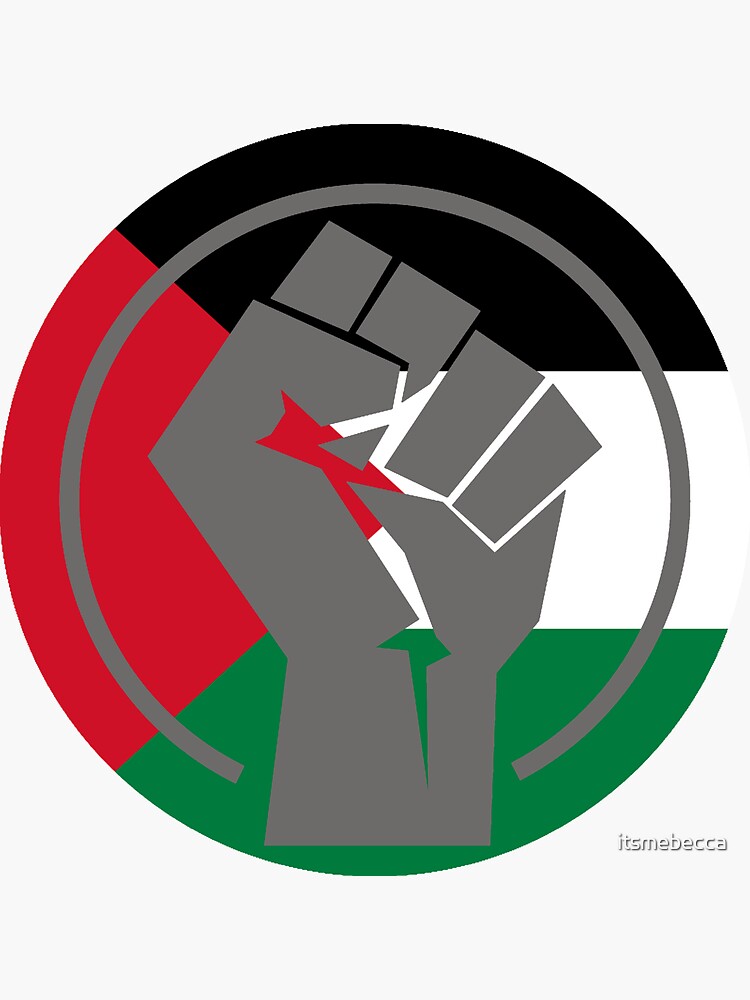 "Resistance Fist "Free Palestine"" Sticker for Sale by itsmebecca ...
