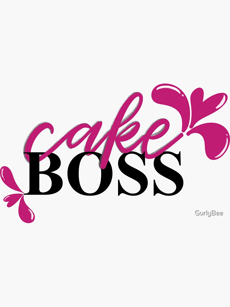 "Cake Boss" Sticker for Sale by GurlyBee Redbubble