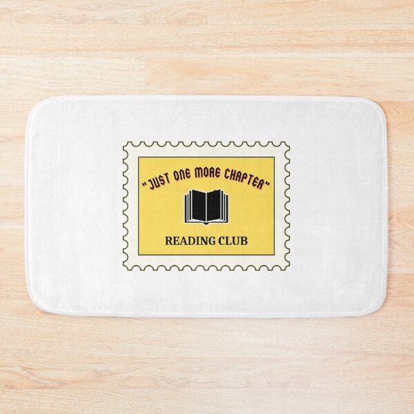 Item preview, “Just one more chapter” reading club stamp, black/yellow designed and sold by michelethesilva.