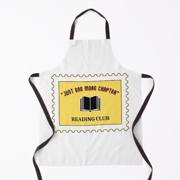 Item preview, “Just one more chapter” reading club stamp, black/yellow designed and sold by michelethesilva.