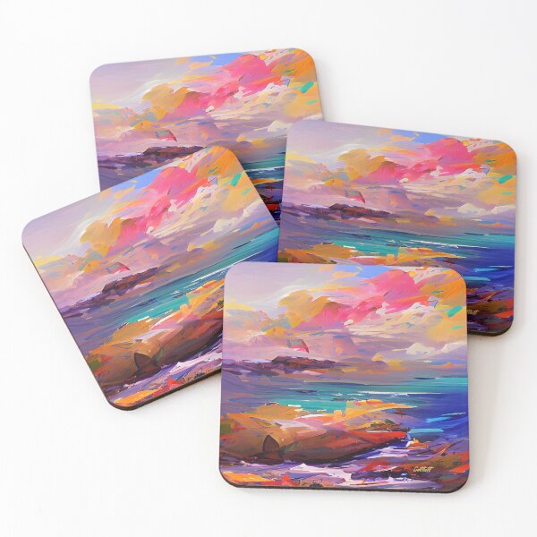 Item preview, Vibrant Modern Abstract Art Painting of California - Painting of California Coast - Ocean - California designed and sold by CattlettArt.