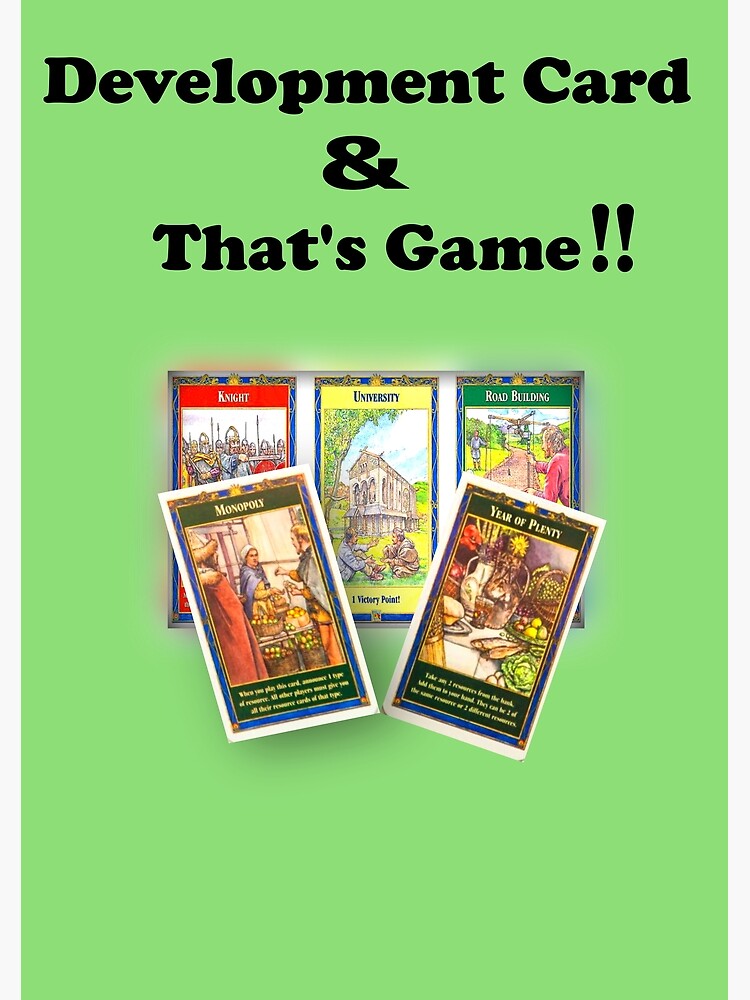 "Catan development card" Poster for Sale by VelaGy Redbubble
