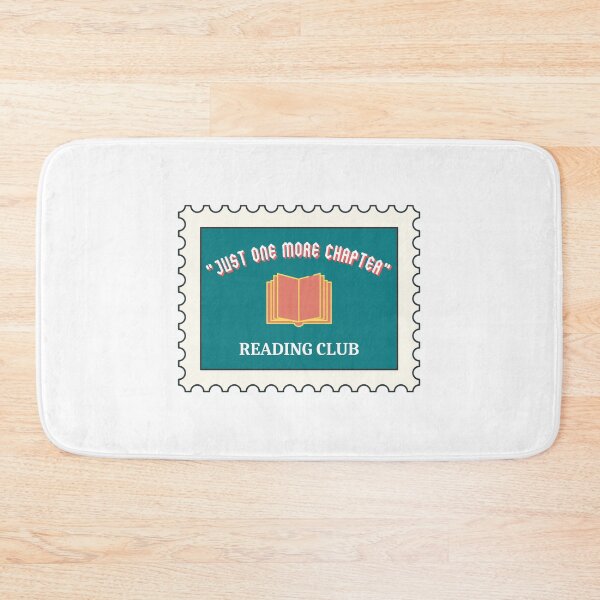 Item preview, “Just one more chapter” reading club stamp, blue/pink designed and sold by michelethesilva.