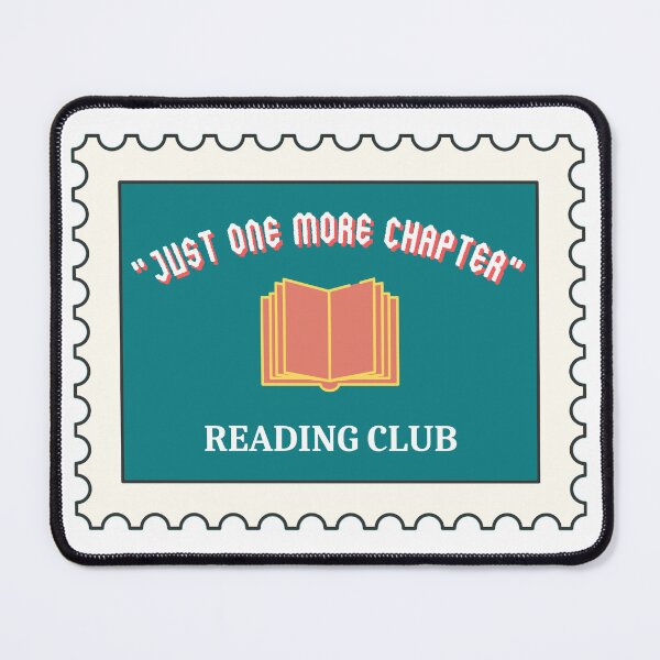 Item preview, “Just one more chapter” reading club stamp, blue/pink designed and sold by michelethesilva.