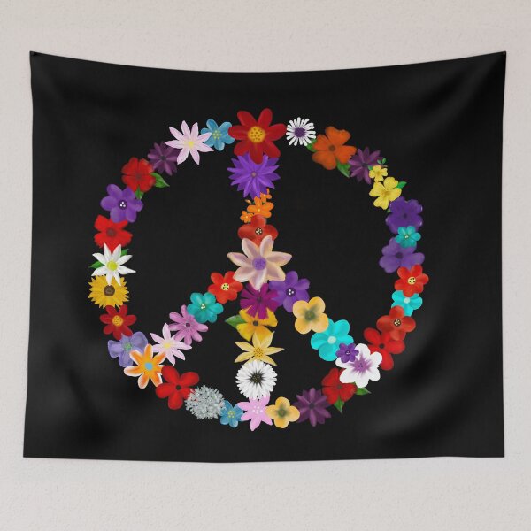 Item preview, Peace sign made of flowers designed and sold by clounewcomb.