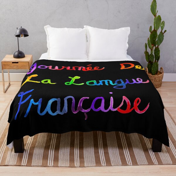 Item preview, Hand Lettered International French Language Day Manuscrite Journee De La Langue Francaise designed and sold by H3designs.