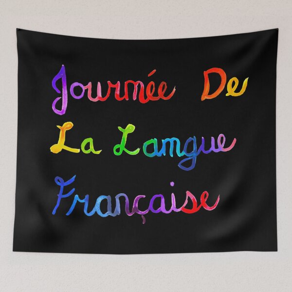 Item preview, Hand Lettered International French Language Day Manuscrite Journee De La Langue Francaise designed and sold by H3designs.