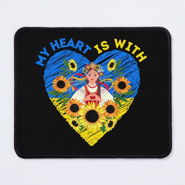 Item preview, My Heart Is With Ukraine Sunflower designed and sold by SweetThreads79.