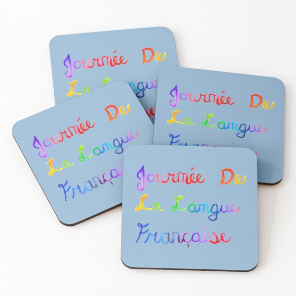 Item preview, Hand Lettered International French Language Day Manuscrite Journee De La Langue Francaise designed and sold by H3designs.