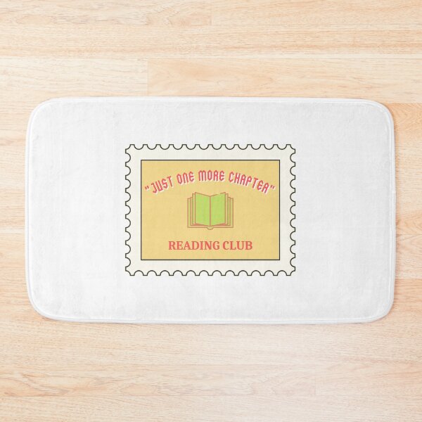 Item preview, “Just one more chapter” reading club stamp, pink/green designed and sold by michelethesilva.
