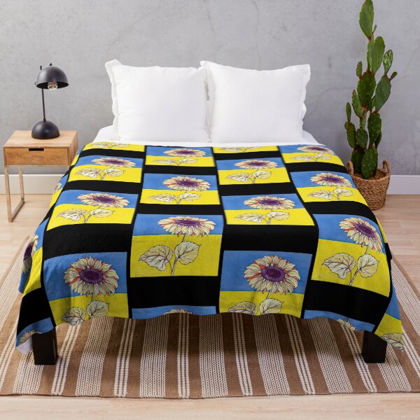 Item preview, Sunflower On Ukraine Flag designed and sold by SweetThreads79.