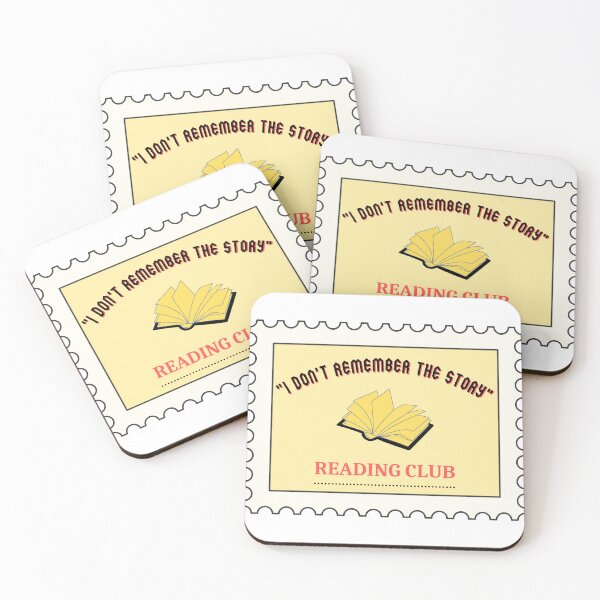 Item preview, “Don’t remember the story” reading club stamp, yellow/pink designed and sold by michelethesilva.
