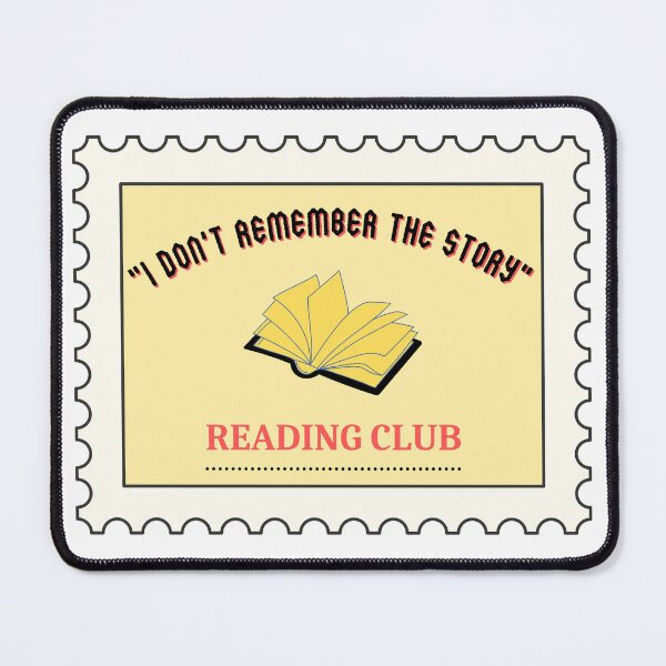Item preview, “Don’t remember the story” reading club stamp, yellow/pink designed and sold by michelethesilva.