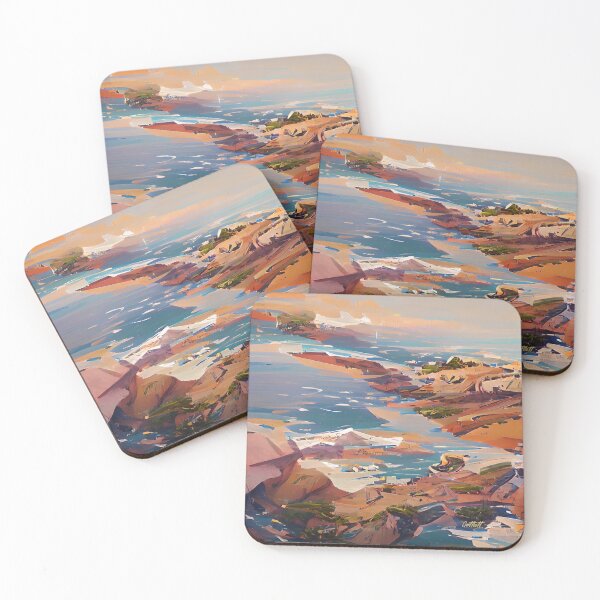 Item preview, Modern Art Painting of Coastal - Painting of Ocean Coast designed and sold by CattlettArt.