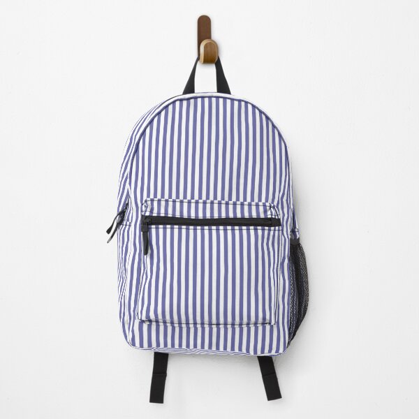 Item preview, Periwinkle on White Small Vertical Stripes designed and sold by rhombusOnion.