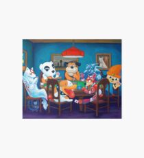 Video Game Dogs Playing Poker Art Board