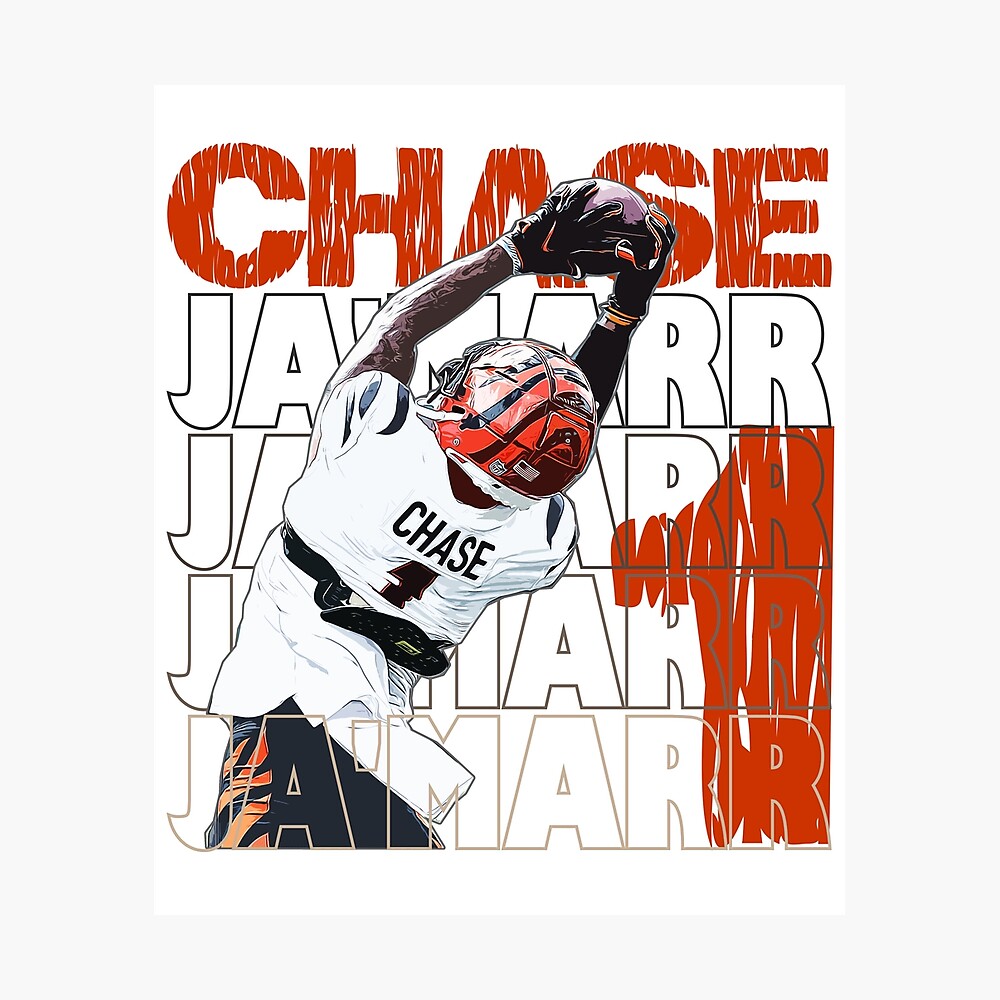 Ja';Marr Chase Football Poster American T-Shirt - Guineashirt