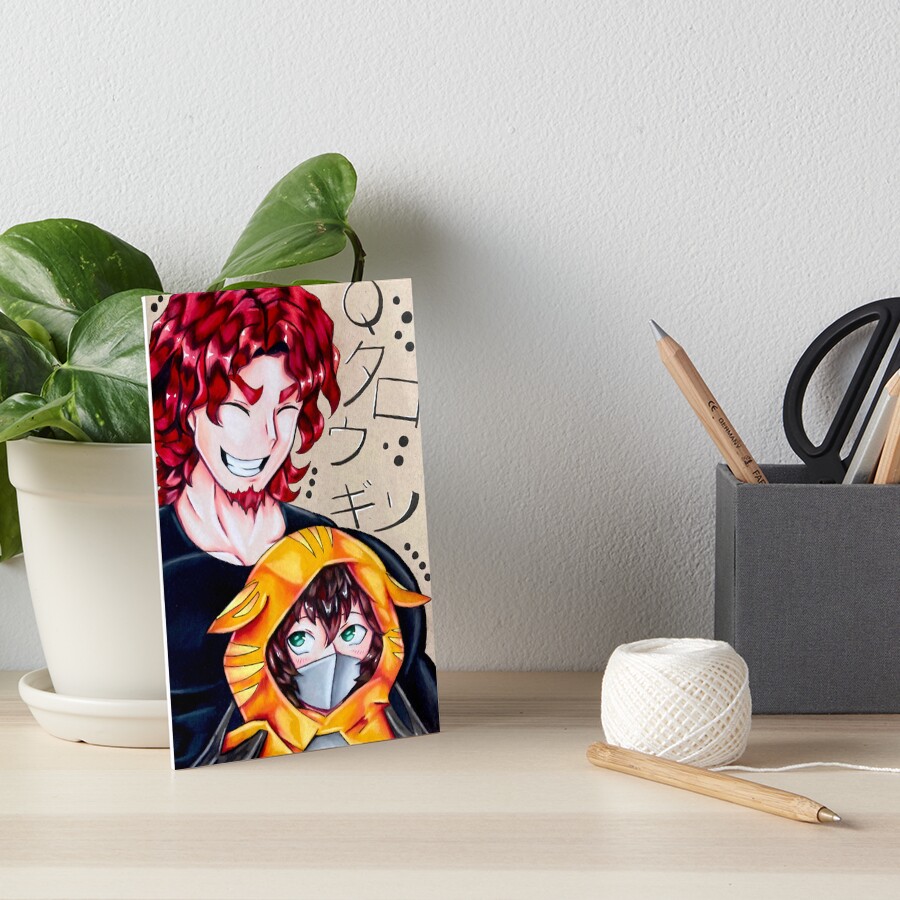 "Yttd Qtaro and Gin fanart" Art Board Print by KameronHaru Redbubble