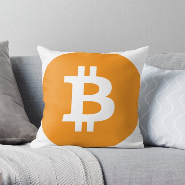 18x18 Buy the Dip Bitcoins Cryptocurrency Crypto Piggy Bank Throw Pillow Multicolor
