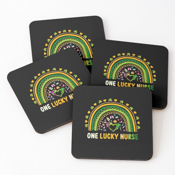 Item preview, One Lucky Nurse Green Boho Rainbow St Patrick’s Day Shamrock designed and sold by Marie-Fernandez.