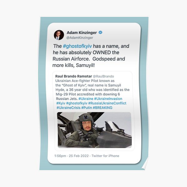 Adam Kinzinger GhostofKyiv Post ii Poster