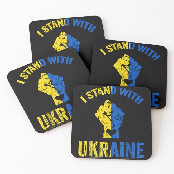 Item preview, I Stand With Ukraine Shirt Ukrainian Flag Support T-Shirt designed and sold by Baron-Hagen.