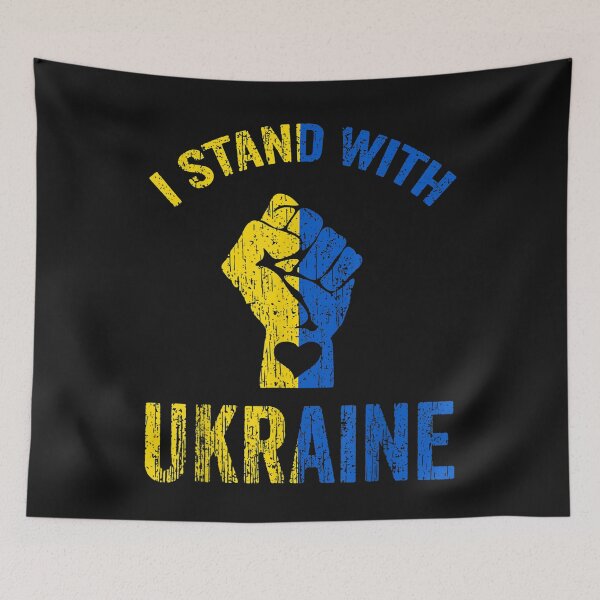Artikelvorschau, I Stand With Ukraine Shirt Ukrainian Flag Support T-Shirt entworfen und verkauft von Baron-Hagen.